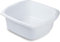 Aurora Night Rectangular Bowl – 9.5L Durable Plastic Washing Up Bowl for Kitchen, Home & Utility Use – Easy Grip Handles (White)