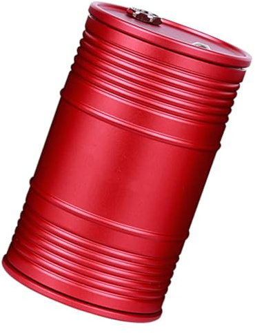 Aschenbecher mit Deckel Rot Aluminiumlegierung Auto | Haushaltsaschenbecher, Winddichter Aschenbecher, Zigarettenkippenbehälter, Ascheneimer
