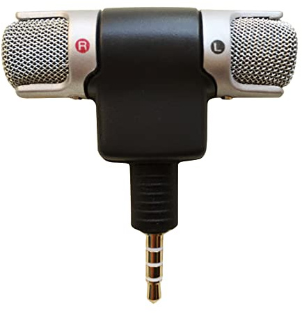 Gissroys Portable Metal Microphone 3.5mm Jack Microphone Stereo for Leture Phone Laptop for Phone Laptop