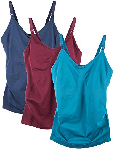 Caramel Cantina Schwangerschafts-BH für Frauen 3er Pack X-Groß Burg/Nvy/Tl