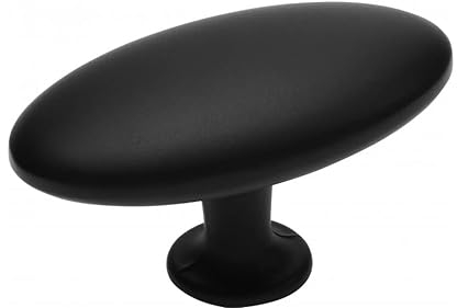 SIRO Möbelknopf Osthrauderfehn, Schlicht, Druckguss schwarz matt pulverbeschichtet, 64 mm x 35 mm x 36 mm, 2338-64PB12