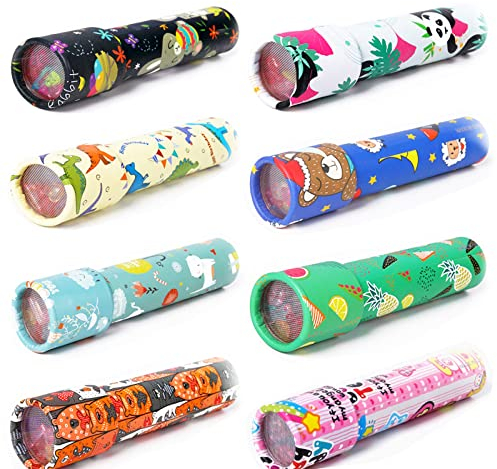 Osuter 8 Stück Kaleidoskop Set Magie Classic Kaleidoscope Spiele Rotierendes Kaleidoskop Klassisches Lernspielzeug für Kinder Party (zufällig gesendet)