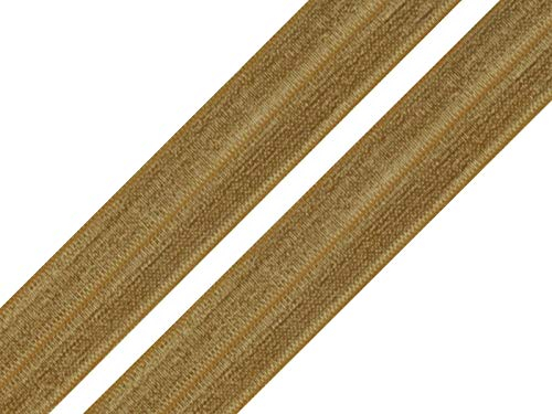 maDDma 1m Falzgummi 20mm Faltgummi elastisches Einfassband Schrägband Saumband Farbwahl, Farbe:antik Gold