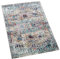 CARPETIA Teppich Outdoor Orientteppich Ornamente Wohnzimmerteppich Vintage in grau blau Größe 80x150 cm