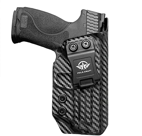 M&P 9mm Holster, M&P 2.0 Holster, Carbon Fiber Kydex Holster IWB for Smith & Wesson M&P 9mm M2.0 4/4.25, Innen Bund verdeckt tragen Holster M&P 9mm 2.0 Accessories (Black, Right)