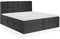 FEDVE Boxspringbett 180x200 Schwarz Öko-Leder – Mokpo – Praktisches Bett mit Bettkasten – Gemütlich Kopfteil Bett mit Matratze für Viele Jahr - Stabiles Doppelbett mit Stauraum zum Schlafzimmer