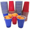 Komonee Beer Pong Adult Party Game Set 100 x 16oz Red and Blue Cups With 20 x Ping Pong Balls For Indoors Novelty Fun For BBQ Birthdays Weddings
