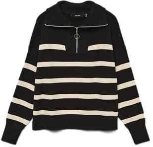 VERO MODA VMSABA Stripe LS Highneck Blouse GA NOOS