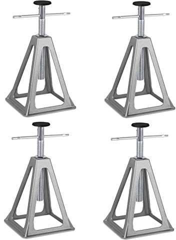 UISEBRT Lot de 4 Chandelles de Stabilisation pour Caravane, Chevalet pour camping-car, accessoires de caravane, en aluminium, Capacité de Charge 1000kg par Pieds de Support