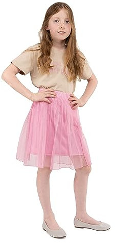 NOQ Collant da Ragazza 20 Denari Classico Semi-velato Scuola con Piede Morbido Balletto Danza Casual Durevole Tinta Unita Calze per Tutti i Giorni per Adolescenti Ala, Rose 104/110