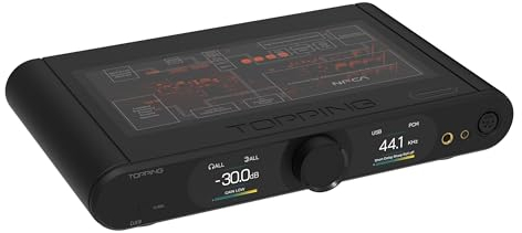 Topping DX9 DAC NFCA - Amplificatore per cuffie AK4499EQ DAC di punta, controllo del volume del relè ibrido, amplificatore NFCA ad alte prestazioni discreto a 6 canali (nero, 15° anniversario)