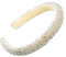 scicent Haarreif Fasching Damen Mode Strass Haarreifen Kristallperlen Stirnband Glitter Kristall Haarschmuck für Frauen und Mädchen (Weiß) - 26810