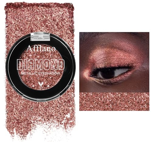 DE'LANCI Naked Braun Glitzer Lidschatten, Braune Nude Schimmer Lidschatten Hochpigmentiertes Make-up,Cremefarbener warmer Ton Lidschatten,Wasserdicht & Lang anhaltend,Vegan & Talkumfrei #15H
