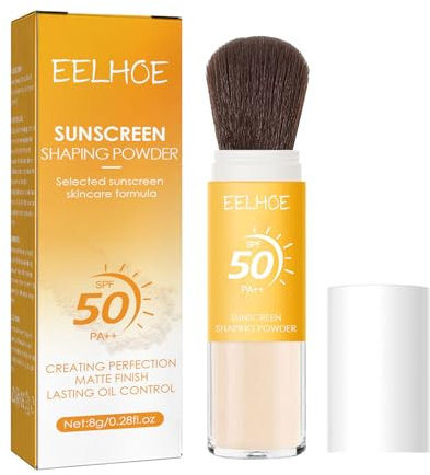 Mineral Powder Sunscreen Brush SPF50 - Natural Matte Finish, Suitable For All Skin Types
