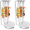 Lot de 5 Supports à brochettes verticaux en Acier Inoxydable pour Barbecue - avec Support à brochettes - Réutilisable - pour Griller la Viande, Le Barbecue (2 Ensembles)
