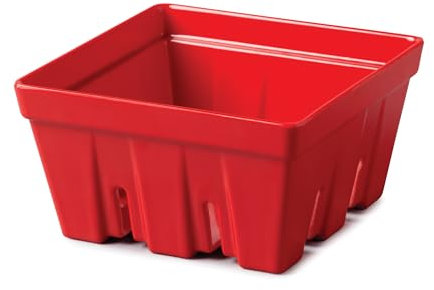 Zeal Fridge Storage Box for Fruits and Berries, Melamine Kitchen Storage Container – Wash and Serve Berry Colander Box, 12cm (Red)