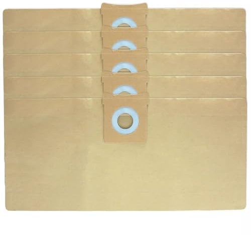 SPARES2GO Strong Dust Bags for Mac Allister MAC25-S, MAC19-PRMAC22-PRMWVPAll 20/30, 16L, 20L, 30L Vacuum Cleaner (Pack of 5)