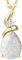 FANCIME Solide 14 Karat 585 Gelb Gold Anhänger Kette mit Tropfen Opal und echt Diamant Geschenk Schmuck für Damen, 925 Silber Kette: 40 + 5 cm