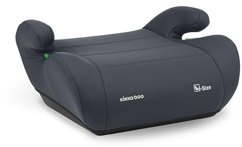 KikkaBoo i-UP Rialzo auto per bambini, i-Size, 125-150 cm, Seggiolino auto Gruppo 3, da 7 a 12 anni, da 22 a 36 kg, Rialzo auto, Facile installazione con cintura, Grigio