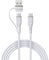 TECHGEAR 2in1 100W USB A/C to USB C Soft Silicone Charger Cable Fast Charging 5A Tangle Free Cable Compatible with MacBook Pro/Air, iPad Air/Pro 2024, iPhone 16, Galaxy S25 Ultra, PS5, Switch (1M)