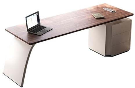 ZENGXJYCQINGJIANG Gaming Desk Large Office Executive Desk with Storage, Wood Writing Table Business Furniture with Charging Outlets(M)