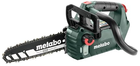 metabo Motosega a batteria MS 18 LTX BL 25-18V, CAS, 25 cm, Oregon SpeedCut Nano Brushless, interruttore di sicurezza, arresto rapido della catena, motosega leggera e compatta per la cura degli alberi