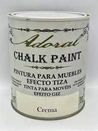 Adoral - Chalk Paint Pintura para muebles Efecto Tiza 125 ml color crema