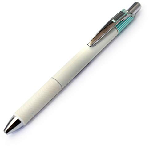 Pentel EnerGel Clena Retractable Liquid Gel Pen, 0.3mm Needle Tip, Black Ink, Mint Green Barrel BLN73LK-A