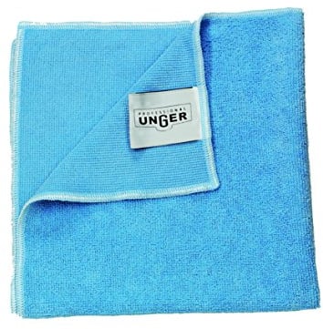 Unger 95512Z Universal Mikrofasertuch, Rocken und feucht anwendbar, maschinenwaschbar bis 95 Grad C, für alle Oberflächentypen, extrem hohe Schutzaufnahme, Blau