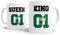 Tassendruck Flaggen-Tasse King & Queen - Saudi-Arabien - Pokal/Mug/Cup/Becher/WM/Pärchen/Paare/Freunde/Beste Qualität - 25 Jahre Erfahrung