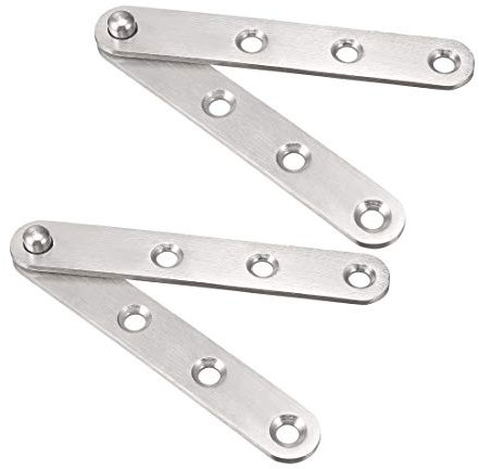 sourcing map 2 Sets Stainless Steel 360 Degree Rotating Door Pivot Hinge 100mm x 16mm