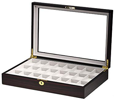 Rothenschild Uhrenbox RS-1087-24E Fuer 24 Uhren Ebony