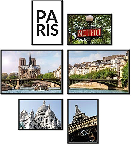 Premium Poster Set | Deko Bilder Wohnzimmer Modern | Schlafzimmer Bild für die Wand | (Paris, A4 | A5)