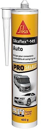 SIKA - Mastic carrosserie - Sikaflex 149 Auto Blanc - Mastic-colle polyuréthane spécial collage et réparation automobile et camping-car - Intérieur et Extérieur - Multi-Supports - 300ml
