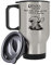 Means Family Stitch Silver/White Insulated Birthday Gift Travel Tea/Coffee Mug. (Silver)