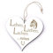 Schild Herz Leben, lieben, lachen - Reiten - mit Pferde Motiv - 13 x 12 cm