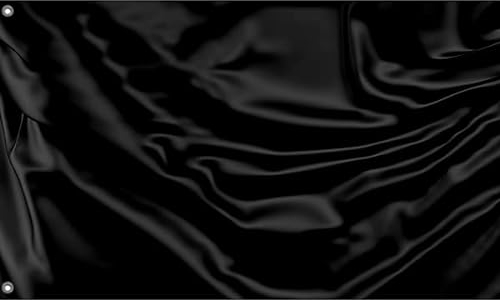 Bandera negra lisa | Diseño único (90 x 150 cm)