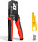 AMPCOM RJ45 Ethernet Crimper für Normal und Pass Through 8P6P RJ45 RJ12 RJ11 CAT6 CAT5e Stecker