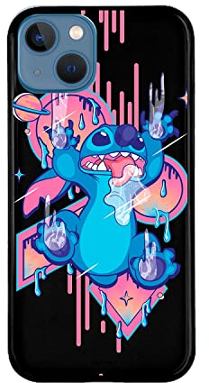 Schutzhülle für iPhone 13, offizielles Stitch Babas aus schwarzem Silikon, zum Schutz Ihres Handys. Wählen Sie die Art der Hülle, die Ihnen am besten gefällt, mit offizieller Disney-Lizenz