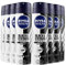 NIVEA Men Black & White Invisible Original Deodorant für Herren, Antitranspirant, 48 Stunden, Schutz gegen schlechte Gerüche, Schweißflecken, Rückstände, Reizungen, 8 Flaschen à 150 ml