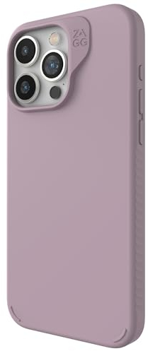 ZAGG Manhattan Snap, Graphen-verstärkte Hülle für iPhone 15 Pro Max [6.7-Inch], MagSafe kompatibel, schlankes und weiches Design, stossfeste Abdeckung für die Rückseite (Lavendel)