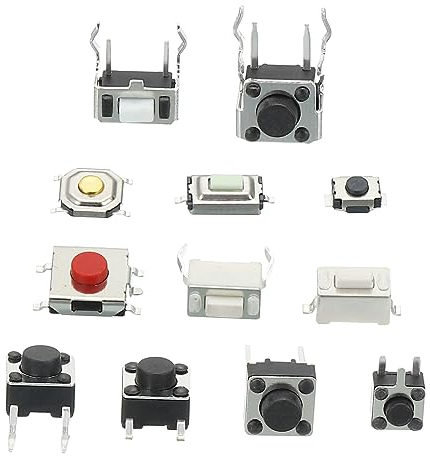 PATIKIL Mikro Tastschalter Kit 120 Packung Tactile Drücken Knopf Schalter 12 Typen Sortiment für Automobil Auto Fernsteuerung Elektrisch PCB