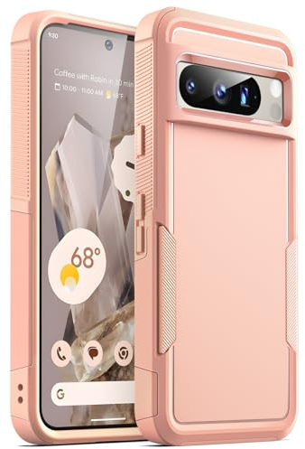 JETech Hülle für Google Pixel 8 Pro 6,7 Zoll 2023, Schwerlast Dual Layer Schutz, Robuste Tough Stoßfest Handyhülle mit Matt Design (Rose)