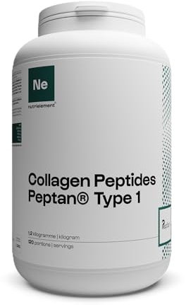 Nutrielement Collagène Peptide Type 1 en poudre 1.2 kg - 3200mg Collagene hydrolysé par dose - Complément alimentaire Tendons, Articulations, Peau et Cheveux | Nutrielement By Nutrimuscle