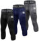 YUSHOW 3er Pack Kompressionshose Herren 3/4 Lang Laufhose Atmungsaktiv Funktionshose Sporthose Schnelltrocknende mit Tachen