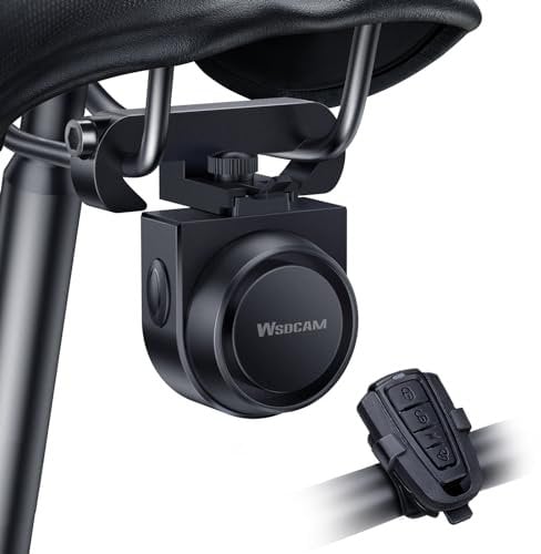 WSDCAM USB Rechargeable Bike Alarm with Remote, Wireless Vehicle Security Alarm System Anti Theft Vibration Motion Sensor Alarm for Car Trailer Motorcycle Scooter Ebike