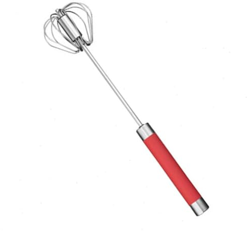 Fouet semi-automatique, polyvalent et facile à utiliser, fouet rotatif à poussée manuelle en acier inoxydable pour la cuisine, outil pratique pour mélanger, fouetter, battre et remuer