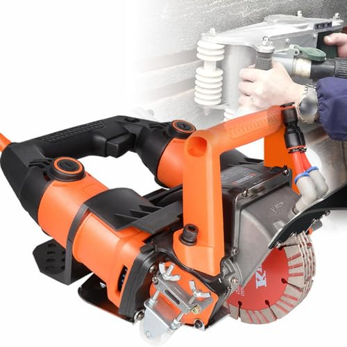 CYMYYDS 5200W Elektrischer Mauernutfräser, 42-mm-Wandnutschneidemaschine mit Drehbarem Griff, Wandnutschneidemaschine für Zement, Ziegel, Mauer, Marmor, Beton