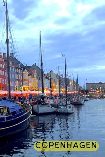 Copenhagen notebook 6x9, 120 lined pages. It can be used as a composition notebook and journal. Copenhagen tourism, Copenhagen souvenir: School, College, University, Office, Work