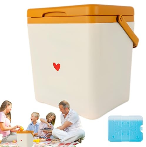 Tragbare Kühlbox Camping-Kühlbox – 7 Liter Thermobehälter mit Griff | Angel-Kühlbox für, Getränke, Camping, Picknick, Angeln, Boot, Grillen